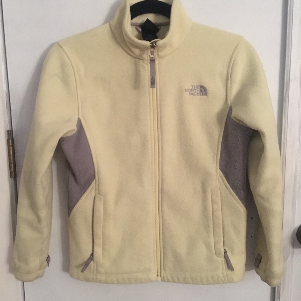 Yellow/gray North Face jacket (girls M 10-12)